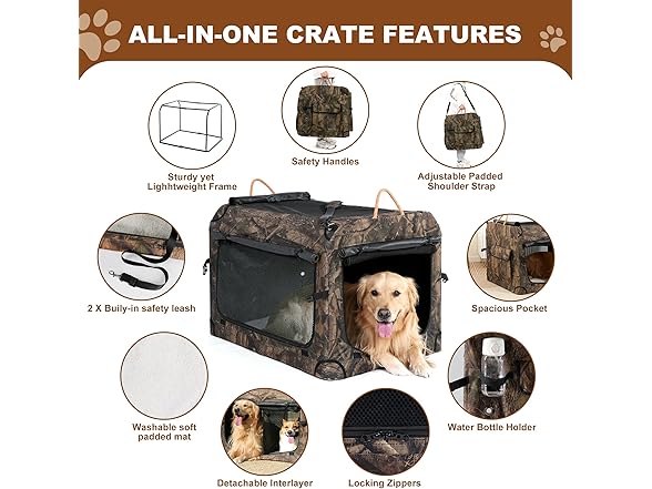 KOOPRO Collapsible Dog Crate