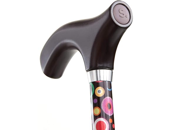 Switch Sticks Folding Cane with Seat 34in Bubbles