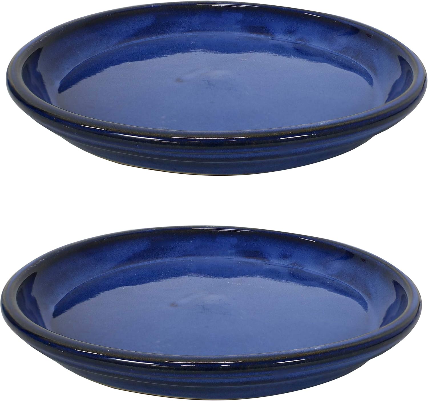 Sunnydaze 12" Ceramic Plant Saucers 2Pk - Gallery 12