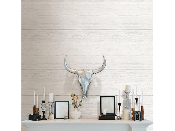 NuWallpaper NuWallpaper NU3127 Shiplap Peel Stick