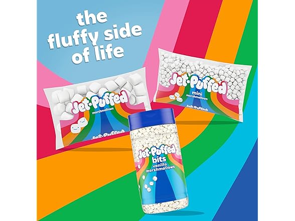 Jet-Puffed Marshmallow Bits, Vanilla, 3 Ounce