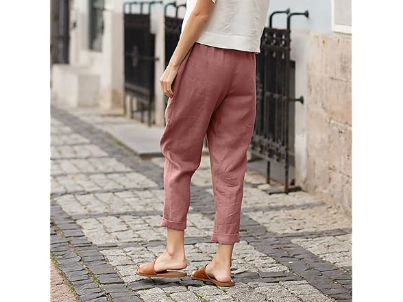 Girony Women (XL) Cotton Linen Casual Pants