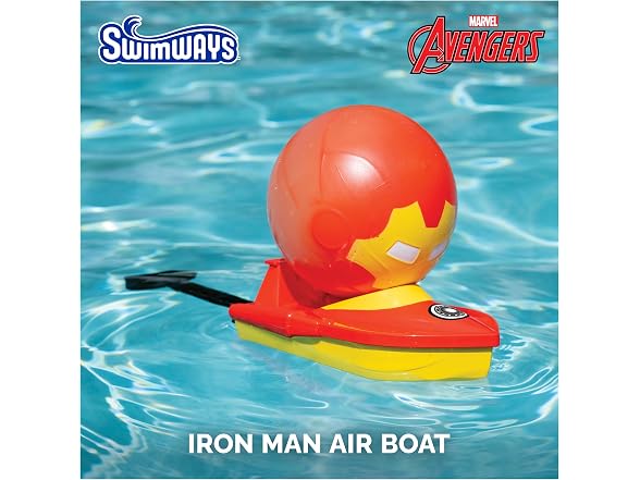 SwimWays Marvel Iron Man Inflatable Water Air Boat Toy
