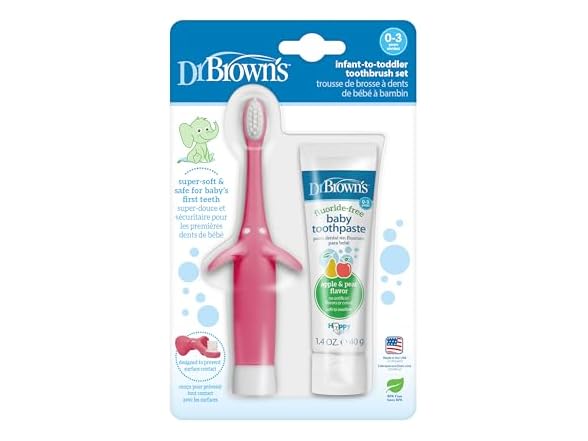 Dr. Brown's™ Infant-to-Toddler Toothbrush Set, Pink