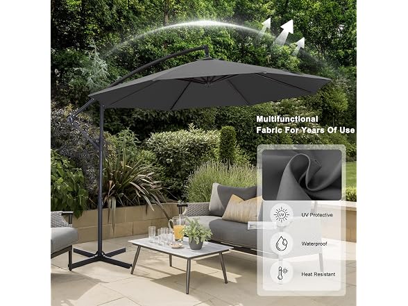 ABCCANOPY 10FT Cantilever Patio Umbrella