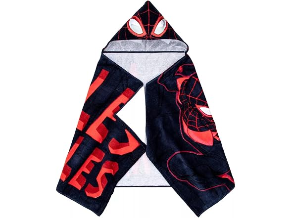 Spiderman Miles Morales Hooded Bath Towel