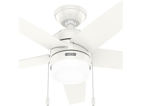 Hunter Fan 44 Inch White Indoor Ceiling Fan for Bedroom - Gallery 6