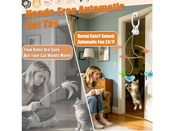 INKZOO Interactive Hanging Cat Toy - Gallery 3