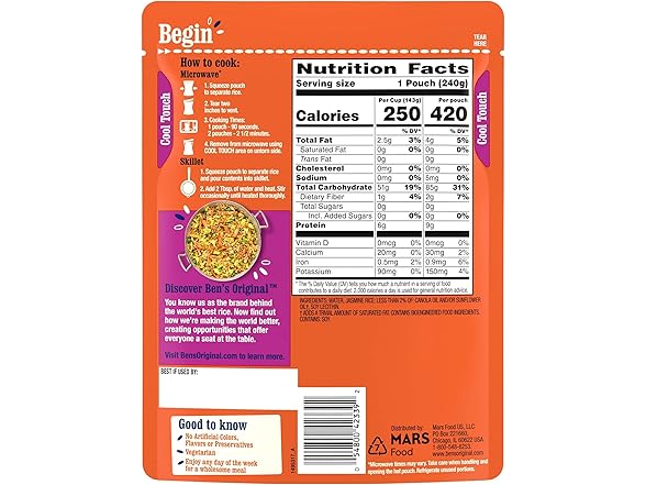 BEN'S ORIGINAL Ready Rice Jasmine 8.5oz