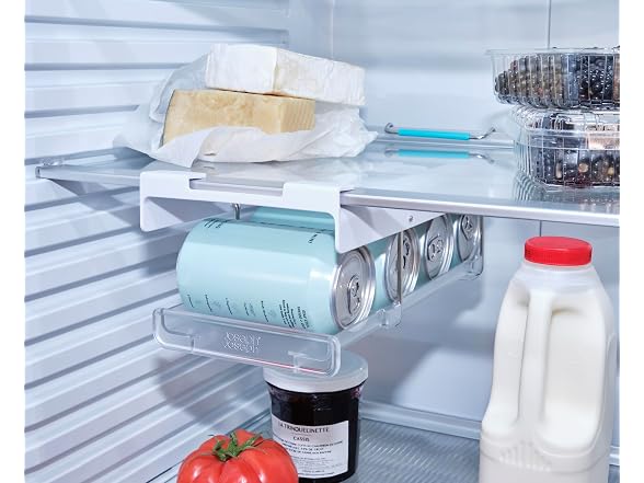FridgeStore 2-Pack Foldable Under-Shelf Fridge Storage Can Dispenser