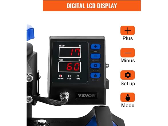 Heat Press, 12 x 15 inches 800W, 5-in-1 Combo