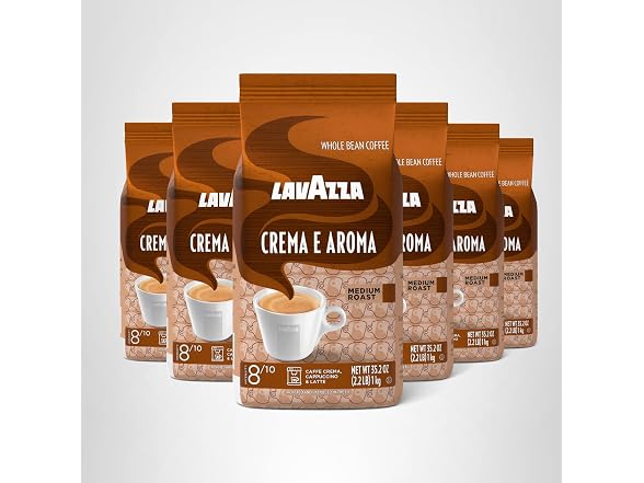 2PK Lavazza Crema E Aroma Whole Bean Coffee