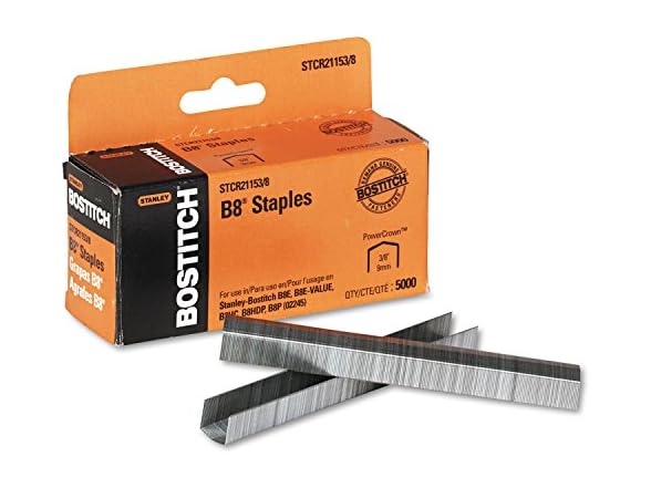 Bostitch B8 Staples 3/8" 5000ct