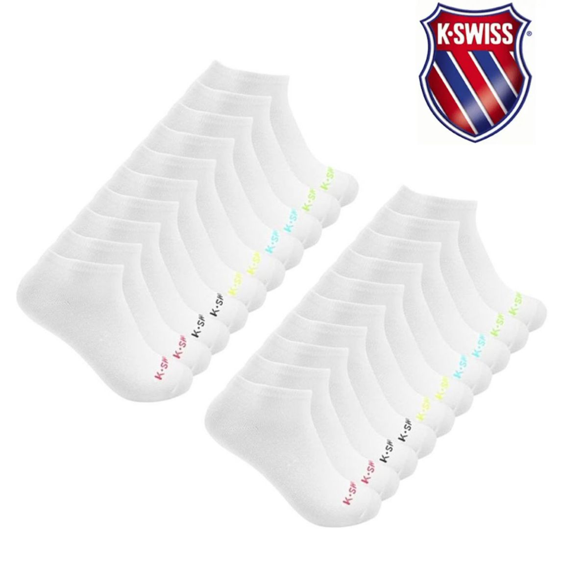 K-Swiss Women's Low Cut Socks (20-Pairs) - Gallery 3