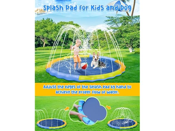 YSJILIDE Sprinkler Splash Play Mat