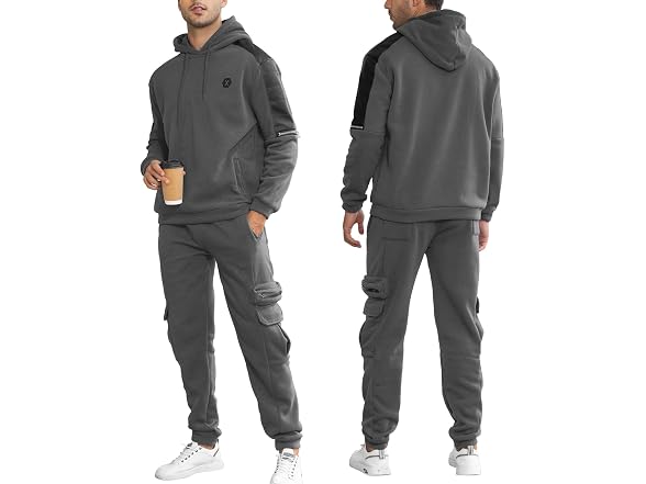 VoLIta Men (L) Tracksuit Piece Hoodie Athletic Set