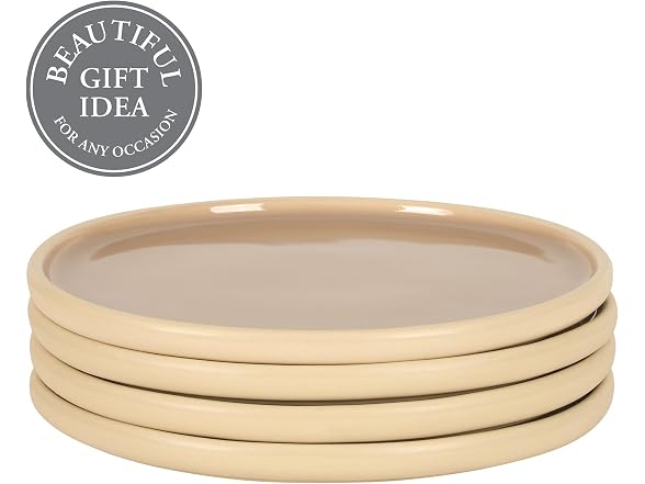 Gibson Elite - Made in Portugal - Port Gaia 10.2 Inch Dinner Plates Set of 4 