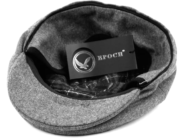 Epoch Men (XL) 100% Wool Herringbone Ivy Earflaps