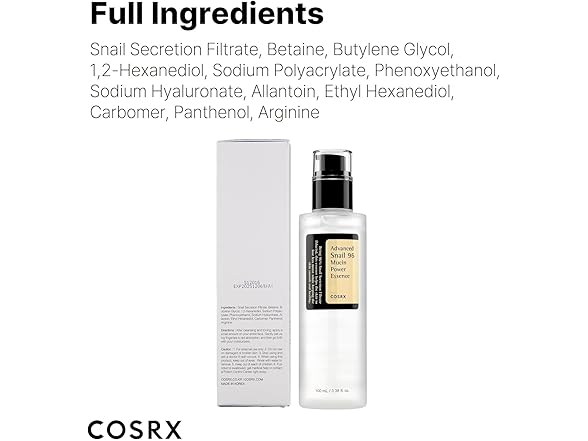 COSRX Snail Mucin 96% Repairing Serum, Hydrating