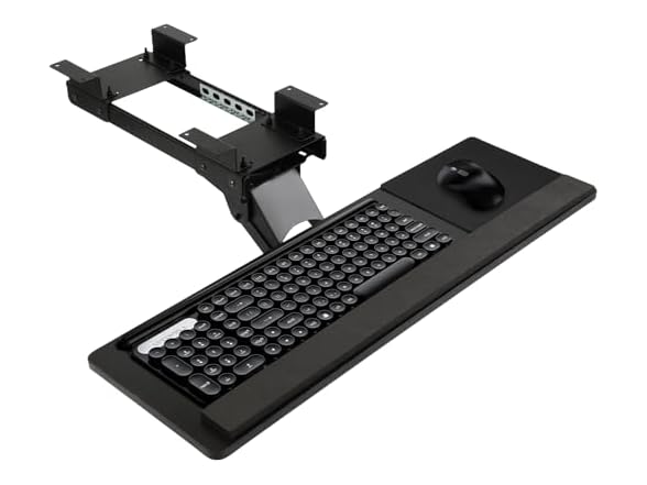 Keyboard Tray Under Desk,360° Adjustable