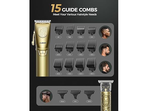 GLAKER Gold Hair Clippers for Men