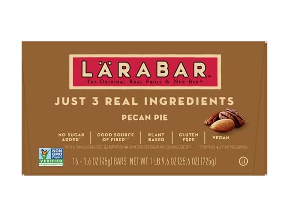 16CT Larabar Pecan Pie, Gluten Free Vegan Fruit & Nut Bar