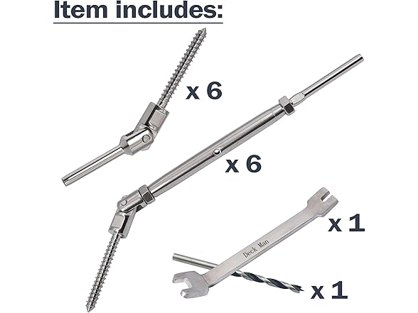 Deck Man Angle Single Lag Screw Cable