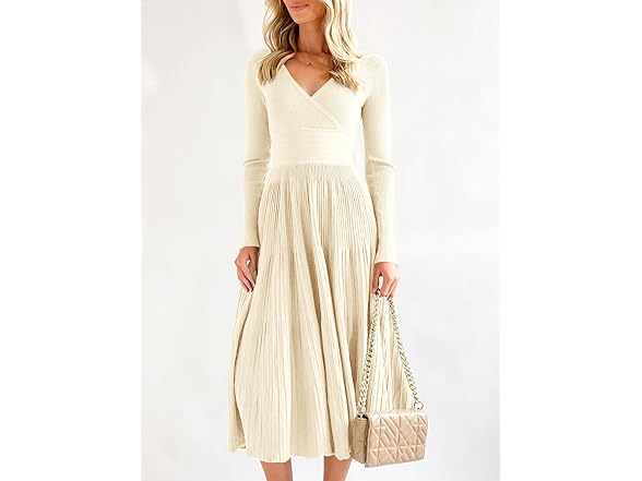 Women’s Pleated Knit Midi Dress