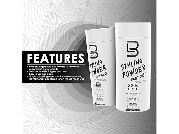 Level 3 Styling Powder, Light Hold, 1 oz, 3 Pack