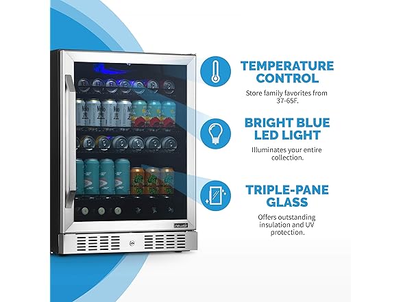 Newair Built-in Beverage Fridge - 177 Cans