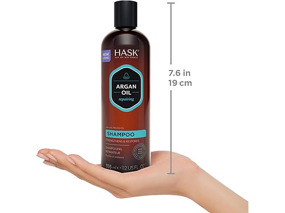 HASK Argan Oil Reparing Shampoo, 12 Fl Oz