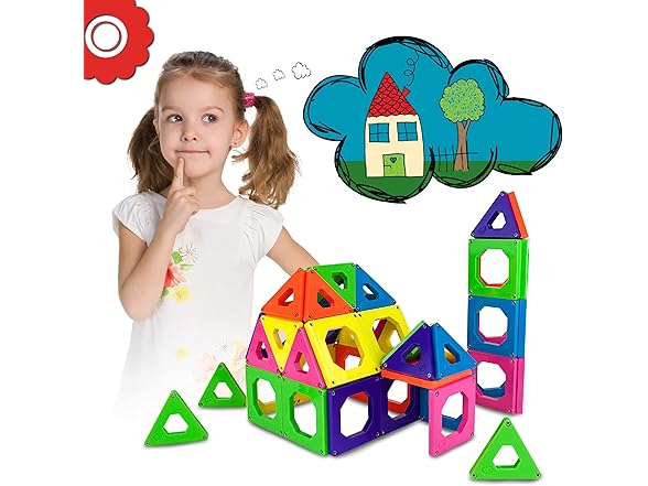 Discovery Kids 24pcs Magnetic Tile Building Blocks