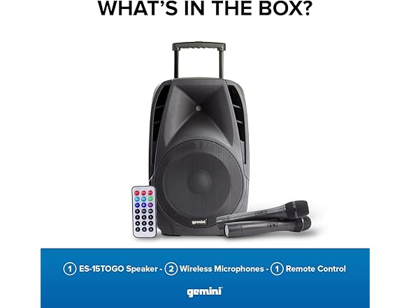 Gemini Portable Bluetooth Karaoke Speaker