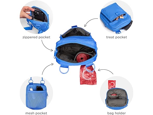 Ubbi Dog Treat Pouch, Blue