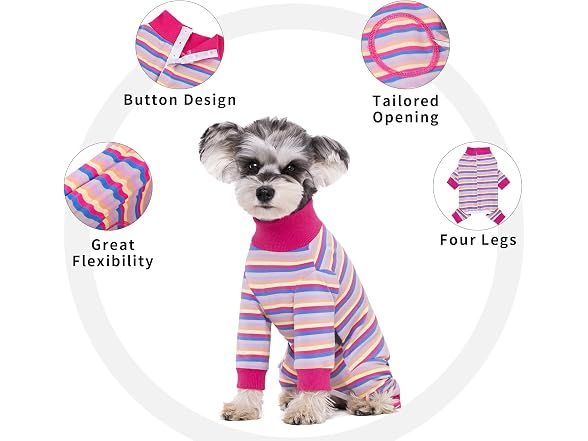 Dog Surgery Recovery Suit for Small Dogs, 4-