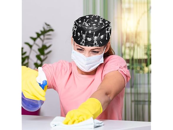 DIYmaking 2 Pcs Skull Hat with Sweatband