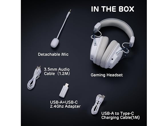 RK ROYAL KLUDGE RK-HG103-RWWT HG103 Gaming Headset,White