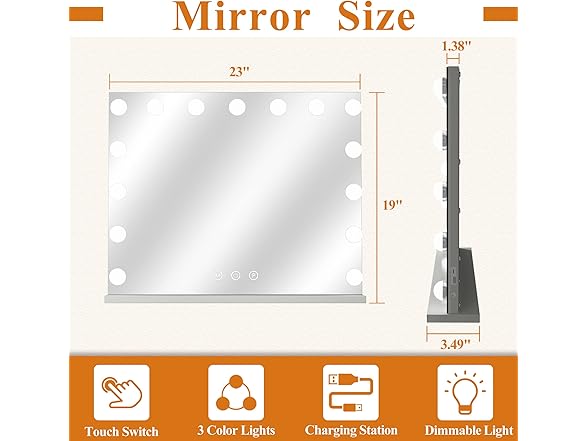 NeuType Vanity Mirror with Lights, Makeu