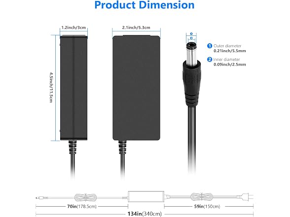 NEEWER AC 100-240V to DC 12V 5A 60W