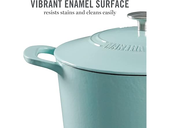 MARTHA STEWART Gatwick 7QT Enamel Cast Iron
