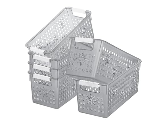 Cetomo Plastic Storage Box Clear Black, 6 Pack