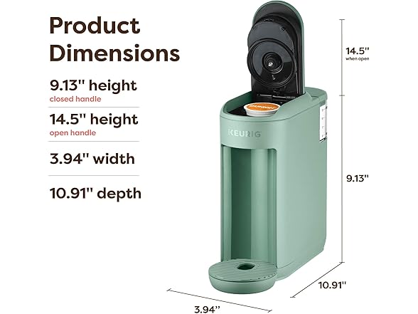 Keurig K-Mini Mate Single Serve K-Cup Coffee Maker- Green