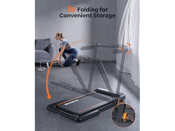 Acezoe 2 in 1 Foldable Treadmill