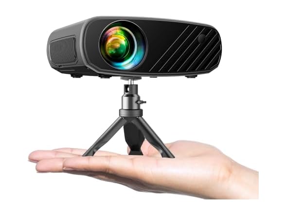 ELEPHAS Projector with WiFi & Bluetooth - 800 ANSI Lumens HD Home Theater, Officially Licensed Prime Video/YouTube, Auto Keystone, HDMI/USB, iOS & Android Compatible (Open Box)