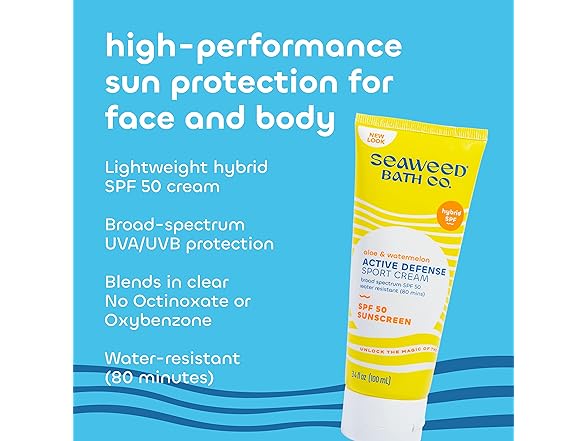 Seaweed Bath Co. Active Defense SPF 50 Sunscreen