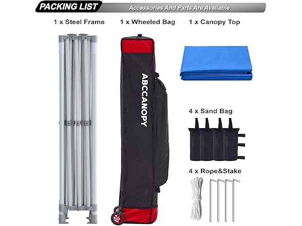 ABCCANOPY Commercial Pop Up Canopy Tent