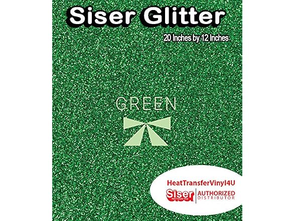 Siser Glitter HTV 20" x 12" Sheet Grass