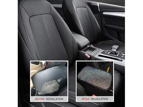 LEIWOOR 12.6"x8.66" Women Fashion Bling Car Center