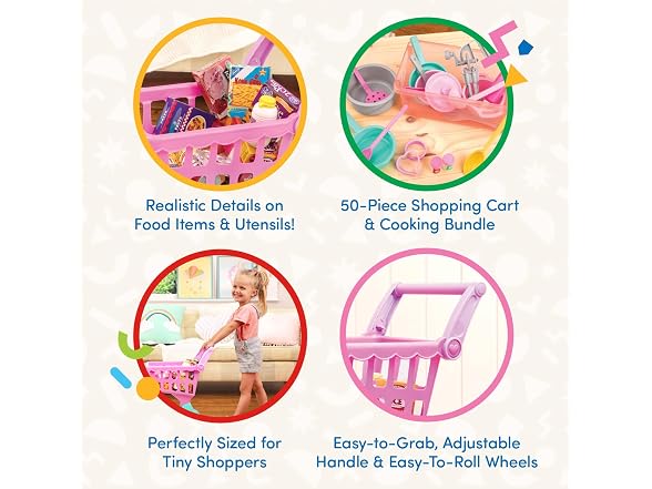 Battat – Play Circle – Shopping Cart & Grocery Set for Kids
