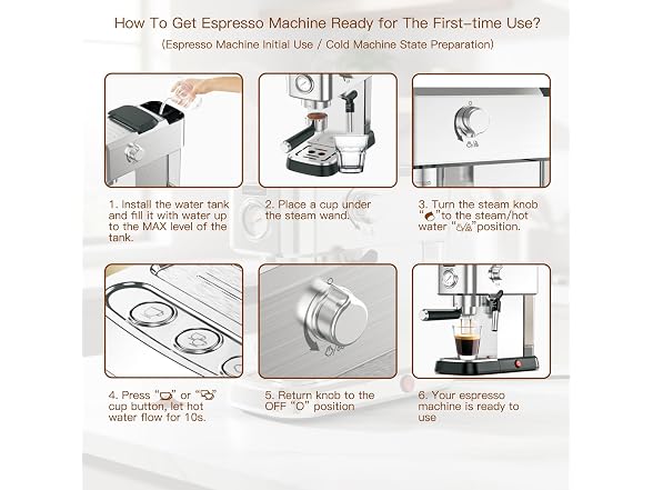 MEGAWISE 20 Bar Espresso Machine with Milk Frother